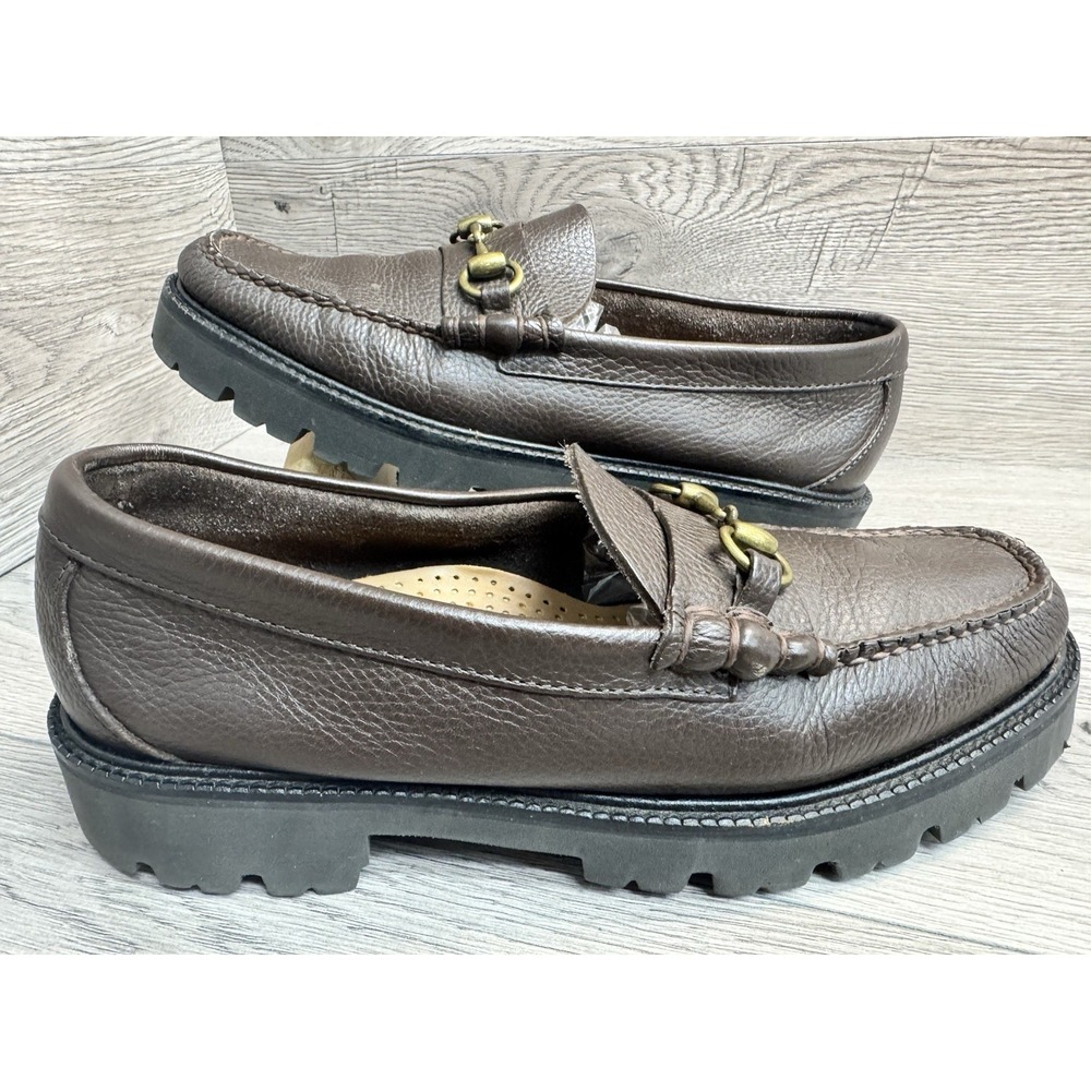 G.H. BASS MENS LINCOLN BIT LUG WEEJUNS LOAFER - SIZE 8 D Shoes